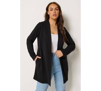 Yours Shawl Collar Scuba Blazer In Black Black