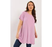 Yours Women's Shimmer Swing T-Shirt in Pink | Size: 26-28 Yours Pink 26-28