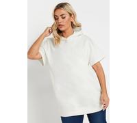 Yours Curve Short Sleeve Hoodie - Women's - Plus Size Curve White