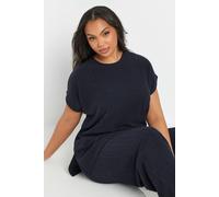 Yours Curve Blue Knitted T-Shirt - Women's - Plus Size Curve