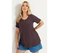 Yours Short Sleeve T-Shirt In Brown Brown