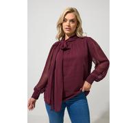 Yours Women's Side Bow Blouse in Red | Size: 12
