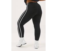 Yours Side Stripe Active Leggings In Black Black 30-32