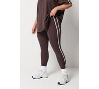 Yours Women's Side Stripe Active Leggings in Chocolate | Size: 24