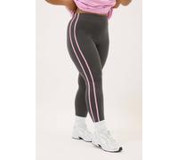 Yours Side Stripe Active Leggings In Grey Grey 14