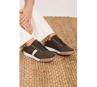 Yours - Side Stripe Gum Sole Trainers in Extra Wide Eee Fit - Women's Brown