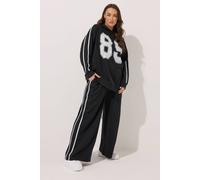 Yours Side Stripe Hoodie In Black Black 26-28