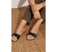 Yours - Single Buckle Sandals In Extra Wide Eee Fit - Women's
