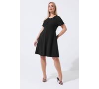 Yours Limited Collection Curve Skater Pleat Dress - Women's - Plus Size Curve Black