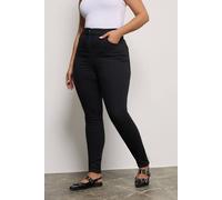 Yours Skinny Ava Jeans In Black Black 28L