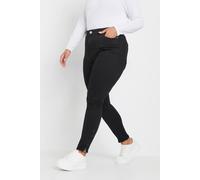 Yours Skinny Stretch Ava Zip Hem Jeans In Black Black 16S
