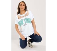 Yours Slash Detail Top In White White 30-32