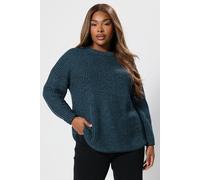 Yours Sleeved Knitted Jumper In Blue Blue 14-16