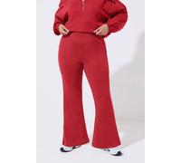 Yours Women's Slim Flare Joggers in Red | Size: 16