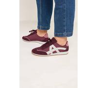 Yours Slim Sole Trainers In Wide E Fit In Burgundy Burgundy