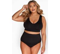 Yours Curve Seamless Control High Waisted Full Briefs - Women's - Plus Size Curve Black