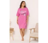 Yours Slogan Sleep Tee Nightdress In Bright Pink Bright Pink