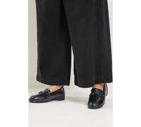 Yours Women's Snaffle Loafer In Wide E Fit in Black | Size: 8E