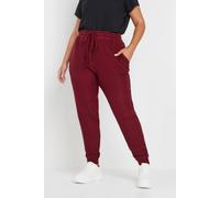 Yours Curve Red Soft Touch Joggers - Women's - Plus Size Curve