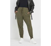 Yours Curve Green Soft Touch Joggers - Women's - Plus Size Curve