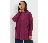 Yours Curve Soft Touch Jumper - Women's - Plus Size Curve Dark Pink
