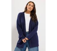 Yours Curve Blue Soft Touch Knitted Cardigan - Women's - Plus Size Curve