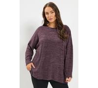 Yours Soft Touch Long Sleeve Jumper In Purple Purple