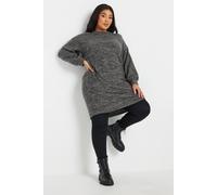 Yours Curve Soft Touch Mini Jumper Dress - Women's - Plus Size Curve Grey