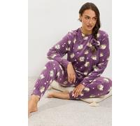 Yours Women's Soft Touch Pyjama Set in Purple | Size: 26-28 Yours Purple 26-28