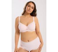 Yours Curve Soft Touch Ribbed Underwired Bra - Women's - Plus Size Curve Pink