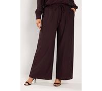 Yours Women's Sparkle Wide Leg Trousers in Purple | Size: 18R Yours Purple 18R