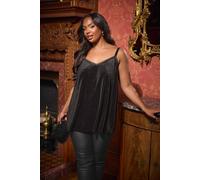 Spot Glitter Cami Yours Black 22-24
