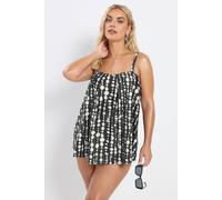 Yours Spot Print Tankini Top In Black Black 18