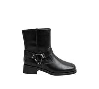 Extra Wide Fit Square Toe Biker Boots Yours Black 8EEE