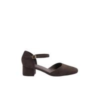 Yours - Square Toe Block Heels in Wide E - Women's Brown