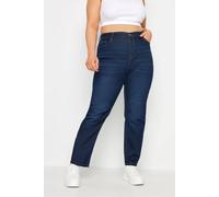Yours Curve Blue Straight Leg Ruby Jeans - Women's - Plus Size Curve
