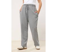 Yours Curve Grey Straight Leg Joggers - Women's - Plus Size Curve