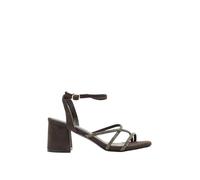 Yours - Strappy Glitter Block Heels In Wide E & Extra Wide Eee Fit - Women's