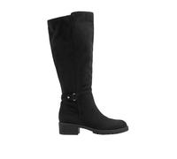 Yours Women's Stretch Buckle Knee High Boots In Wide E Fit in Black | Size: 6E Yours Black 6E