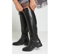 Yours Women's Stretch Knee High Boots In Wide E & Extra Wide EEE Fit in Black | Size: 7EEE