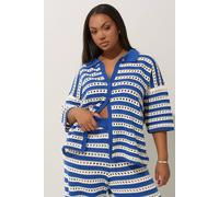 Stripe Crochet Shirt Yours Blue 18-20