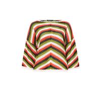 Yours Stripe Crochet Top Multi 18-20