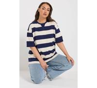 Yours Women's Stripe Heavyweight T-Shirt | Size: 22-24 Yours Multicolor 22-24