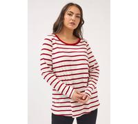 Yours Stripe Long Sleeve Ringer Top Multi 18