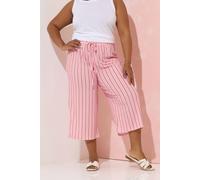 Stripe Print Culottes Yours Pink 16