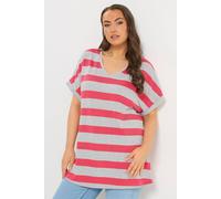 Yours Stripe V-Neck T-Shirt Multi