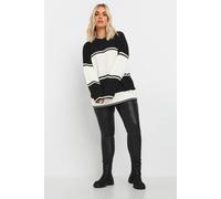 Striped Knit Jumper Yours Black 26-28