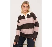 Yours Striped Rugby Collar Jumper Multi 18-20