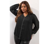 Yours Studded Blouse In Black Black 20