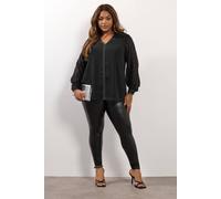 Yours Studded Blouse In Black Black 22-24